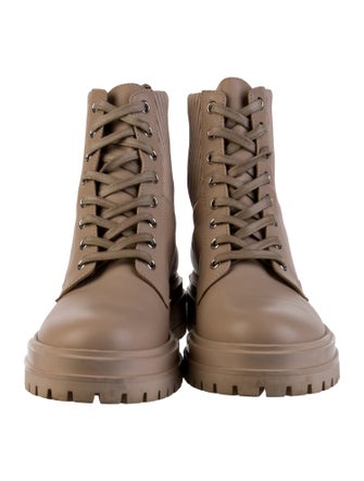 Gianvito Rossi Leather Combat Boots