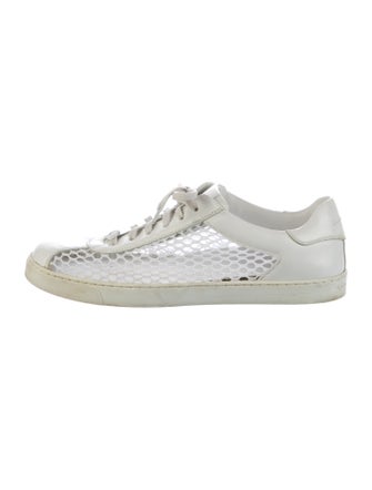 Gianvito Rossi Leather Mesh Accents Sneakers