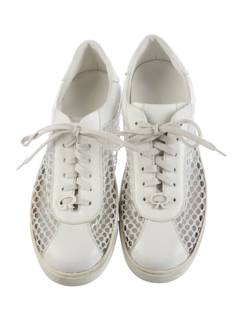 Gianvito Rossi Leather Mesh Accents Sneakers