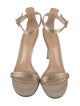 Gianvito Rossi Satin Crystal Embellishments Sandals