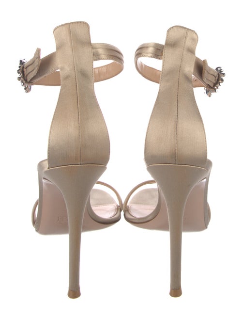 Gianvito Rossi Satin Crystal Embellishments Sandals