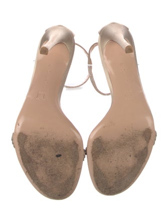 Gianvito Rossi Satin Crystal Embellishments Sandals