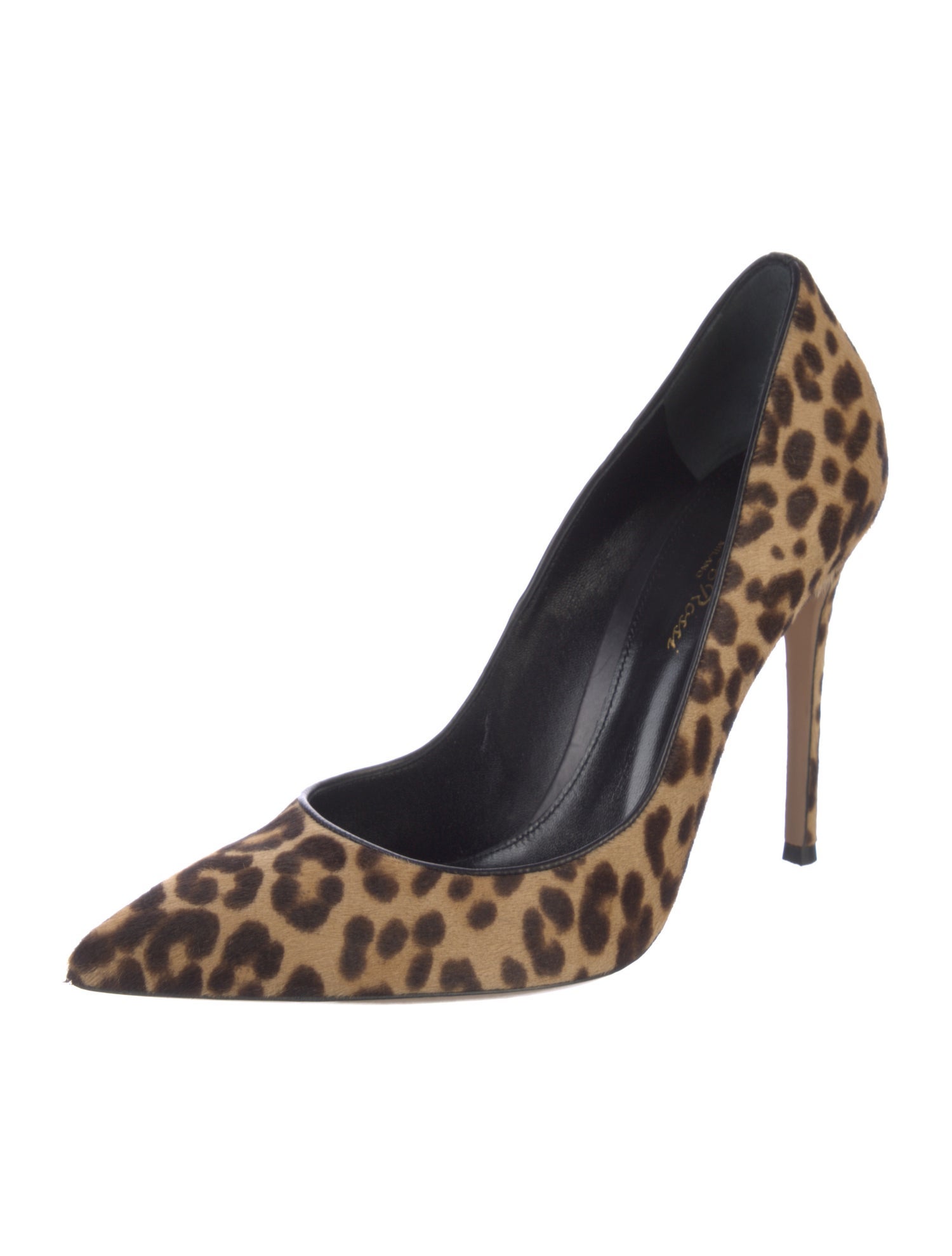 Gianvito Rossi Ponyhair Animal Print Pumps