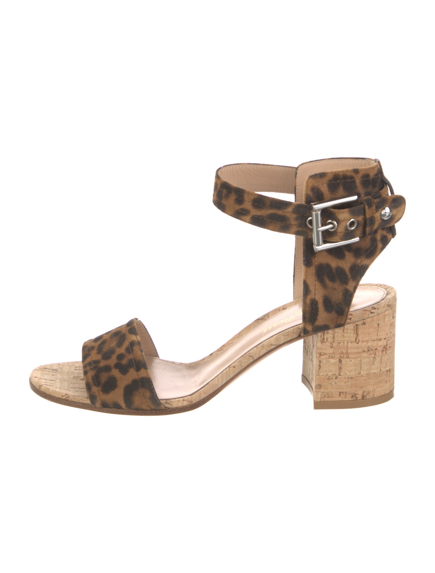 Gianvito Rossi Suede Animal Print Sandals