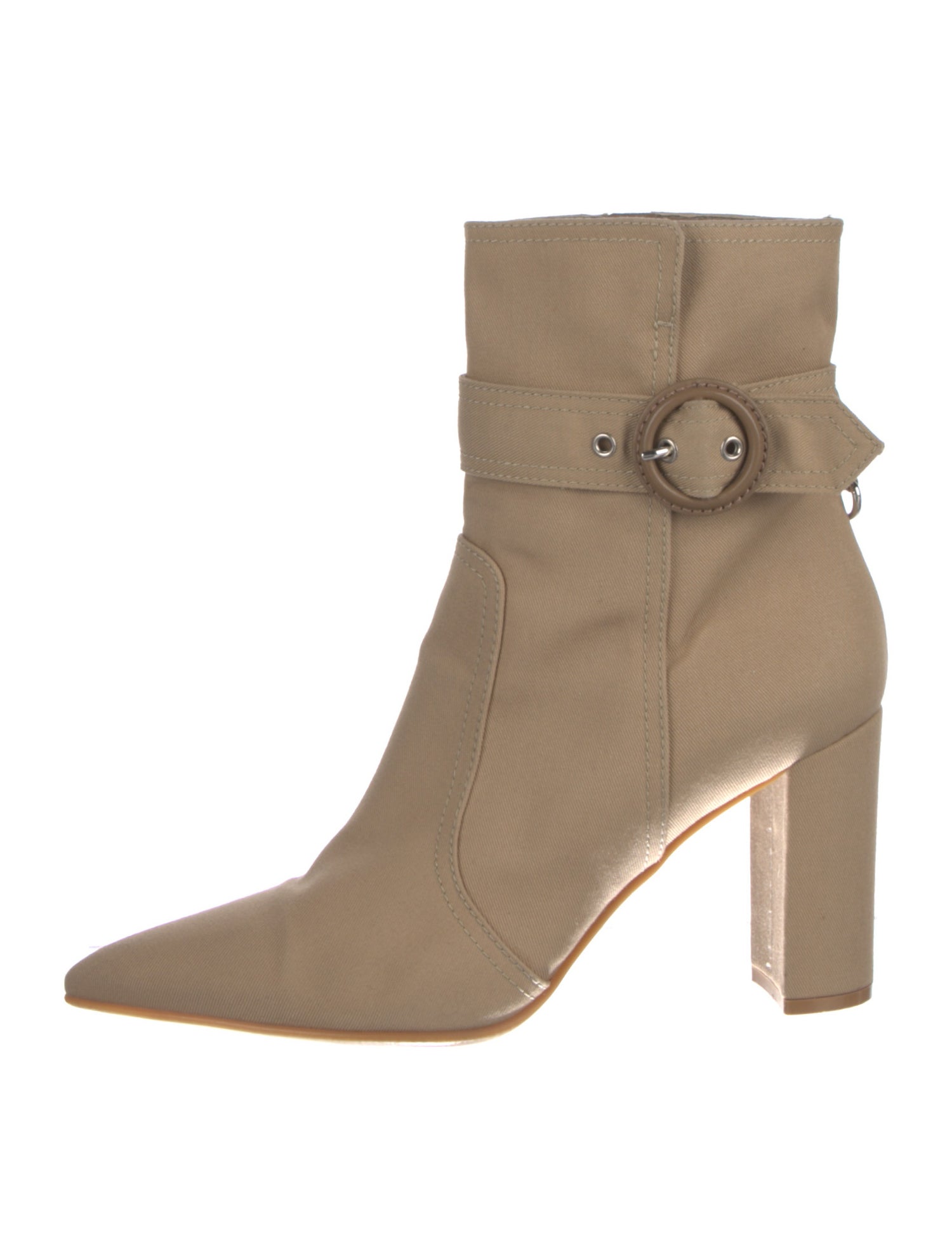 Gianvito Rossi Canvas Leather Trim Embellishment Boots