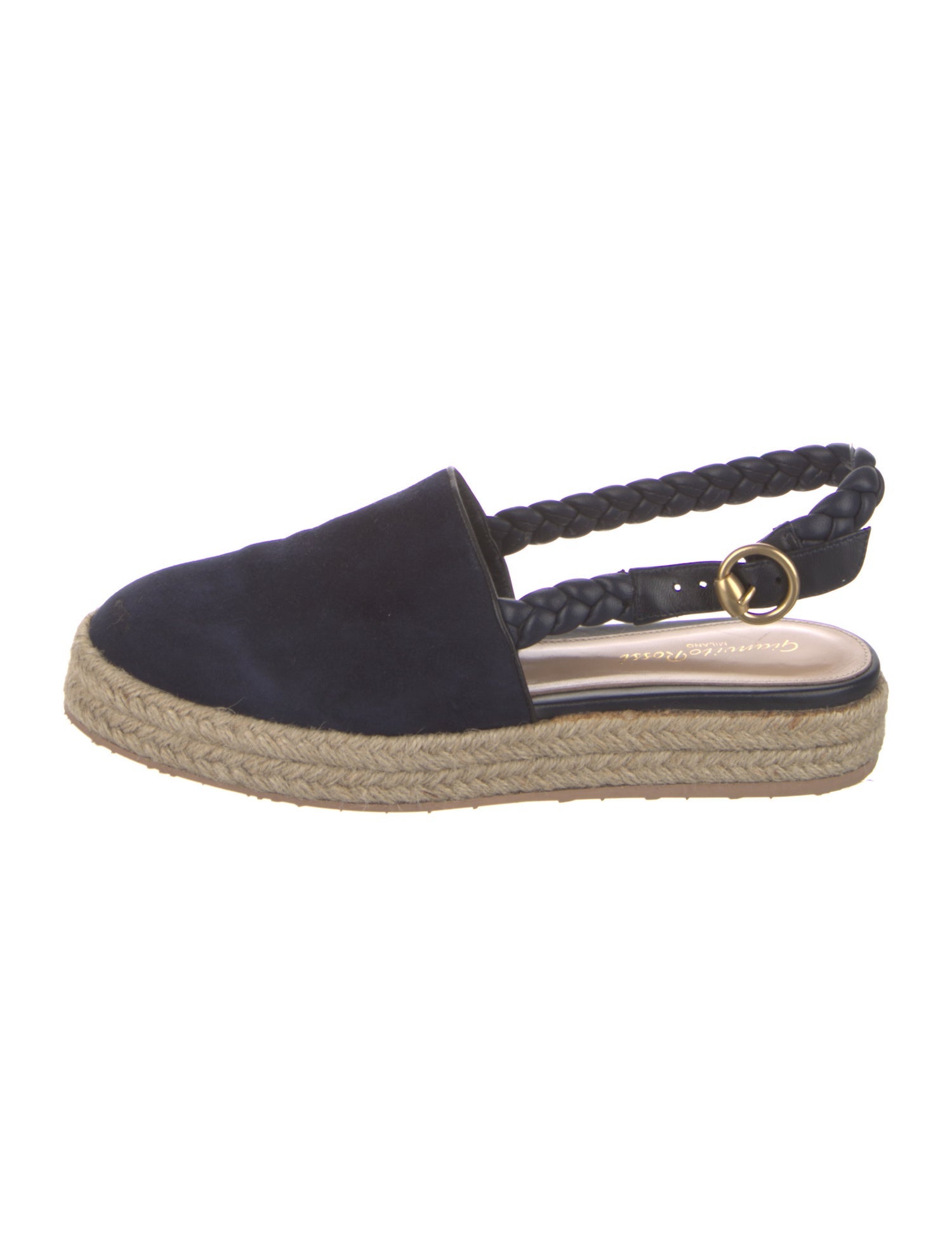 Gianvito Rossi Suede Colorblock Pattern Espadrilles