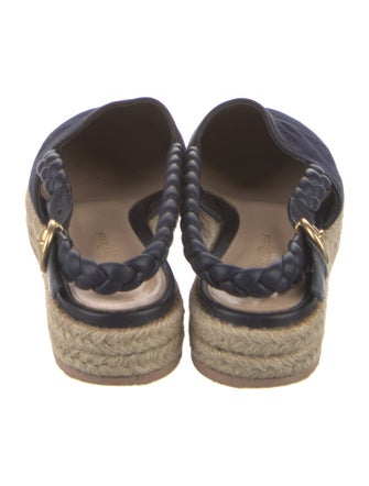 Gianvito Rossi Suede Colorblock Pattern Espadrilles