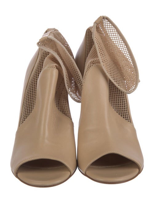 Gianvito Rossi Leather Mesh Accents Sock Boots