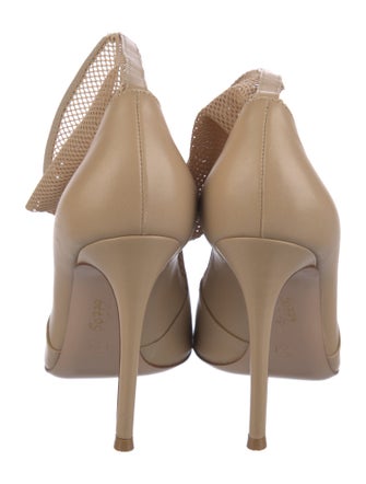 Gianvito Rossi Leather Mesh Accents Sock Boots