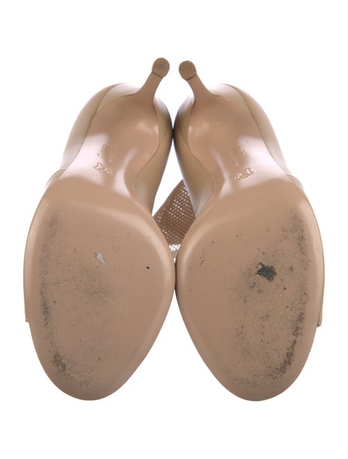 Gianvito Rossi Leather Mesh Accents Sock Boots