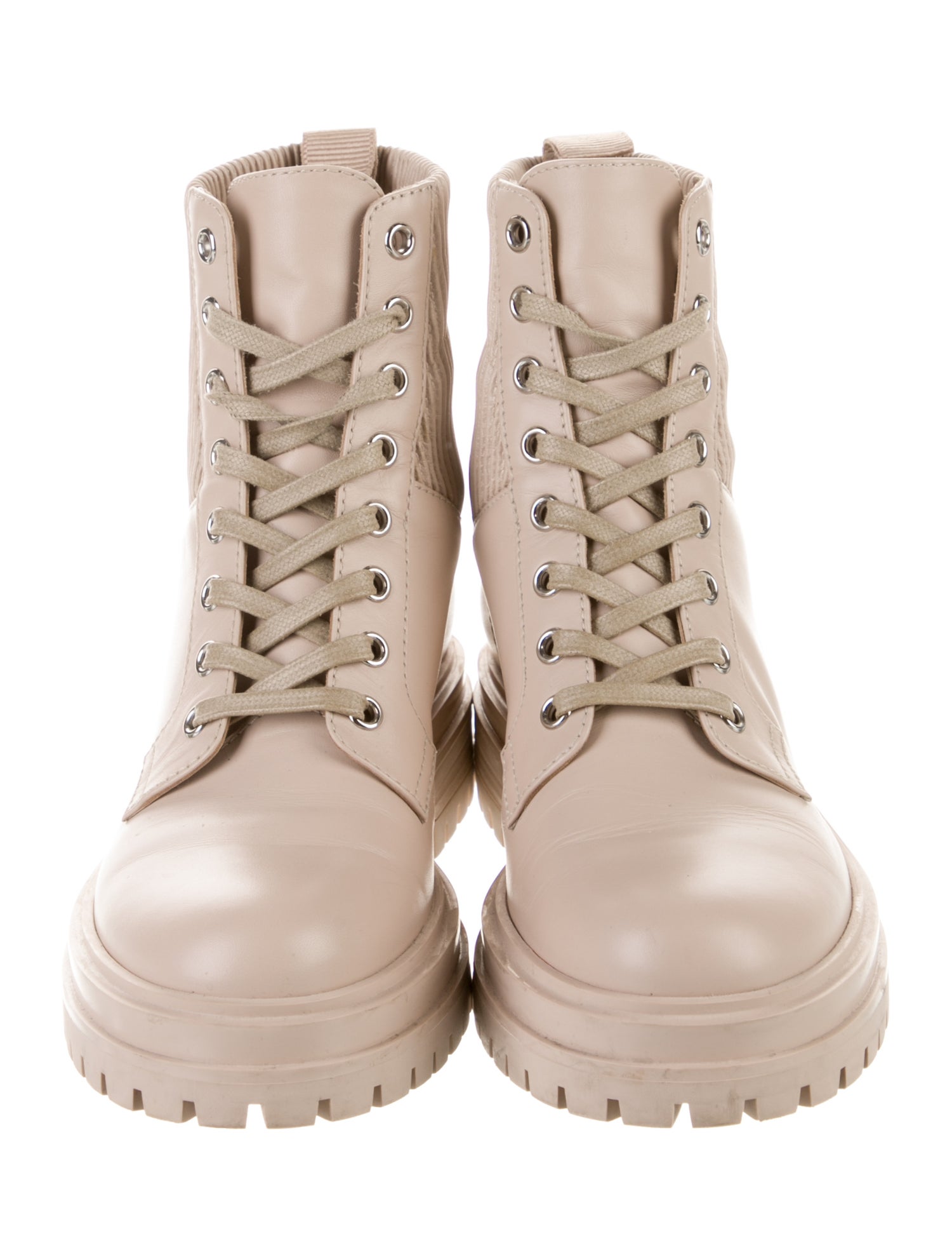Gianvito Rossi Leather Combat Boots