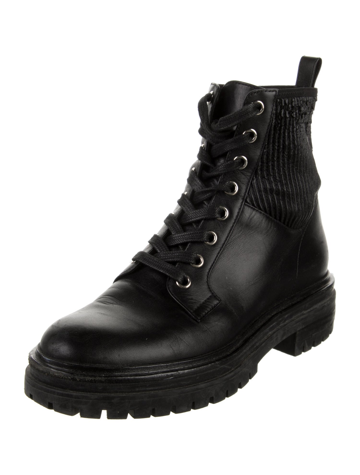 Gianvito Rossi Leather Combat Boots