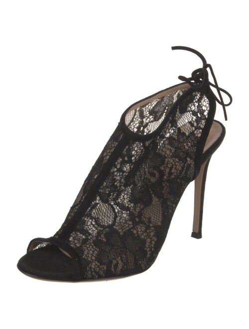 Gianvito Rossi Lace Slingback Pumps