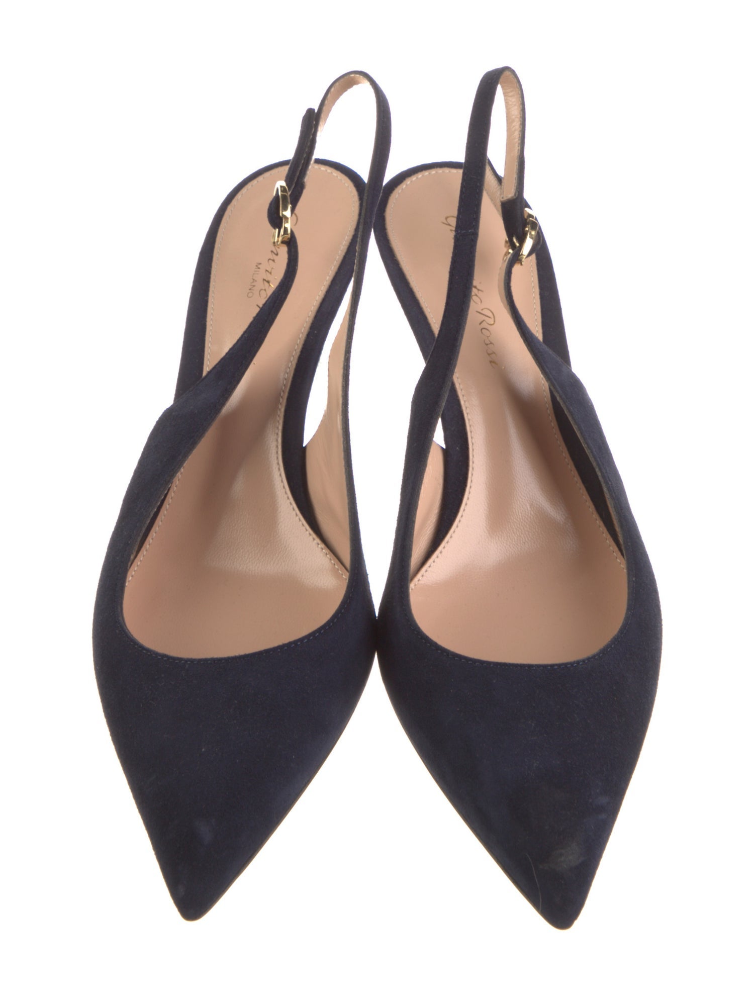 Gianvito Rossi Suede Slingback Pumps
