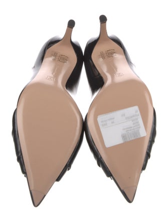 Gianvito Rossi Patent Leather Pleated Accents Pumps