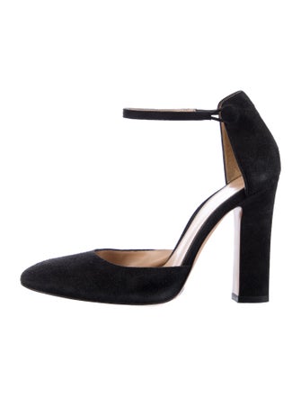 Gianvito Rossi Suede D'Orsay Pumps