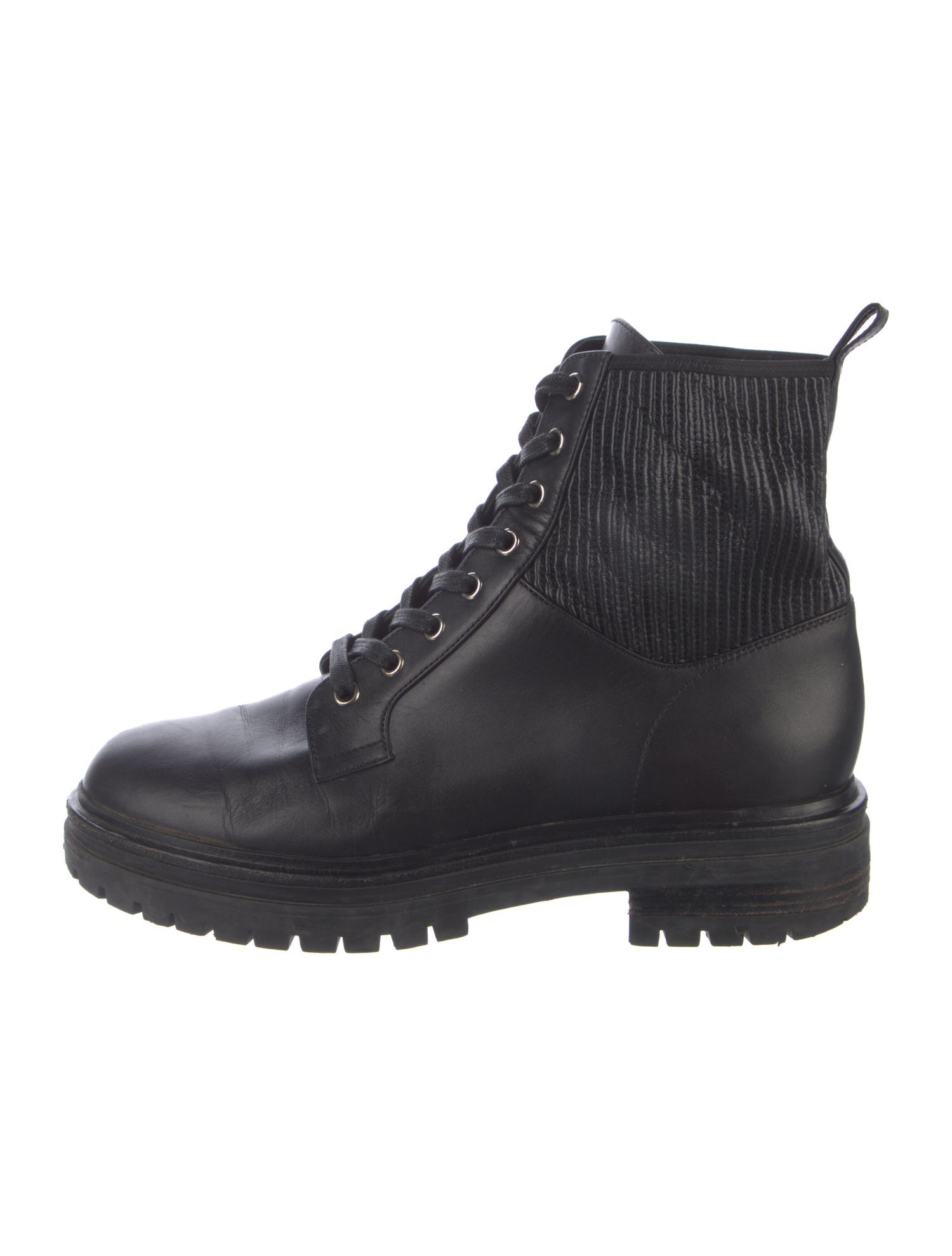 Gianvito Rossi Leather Combat Boots