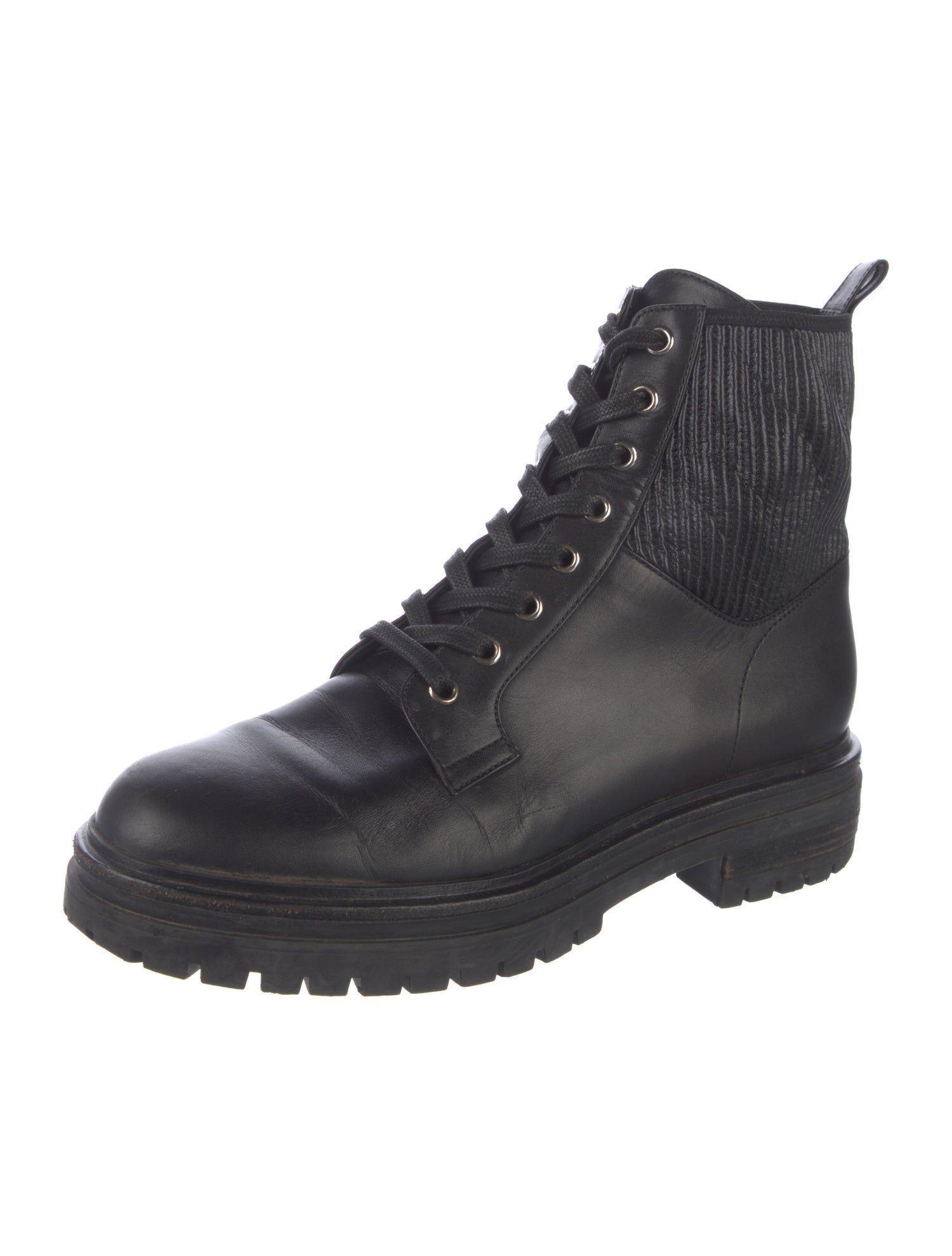 Gianvito Rossi Leather Combat Boots