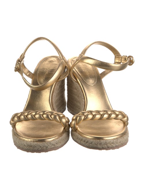 Gianvito Rossi Leather Braided Accents Espadrilles