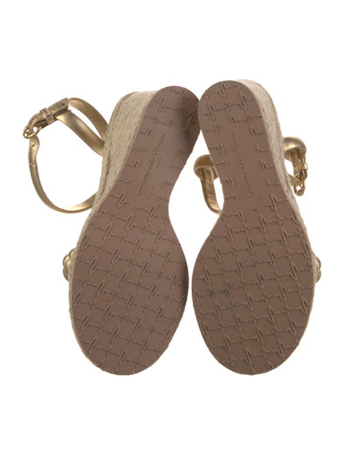 Gianvito Rossi Leather Braided Accents Espadrilles