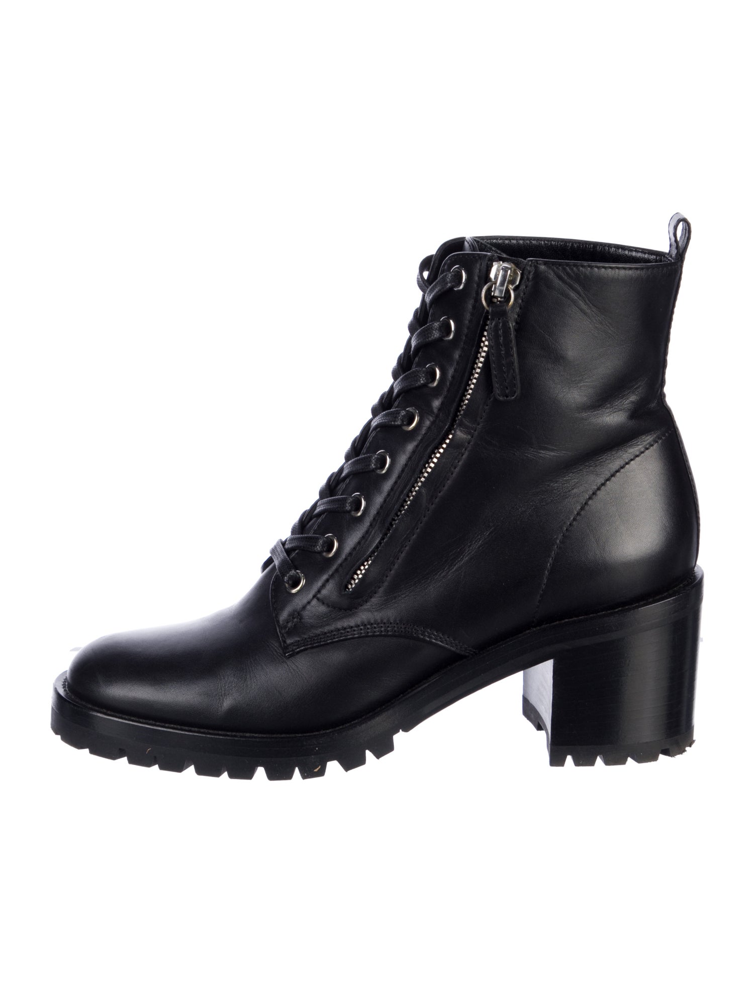 Gianvito Rossi Leather Combat Boots