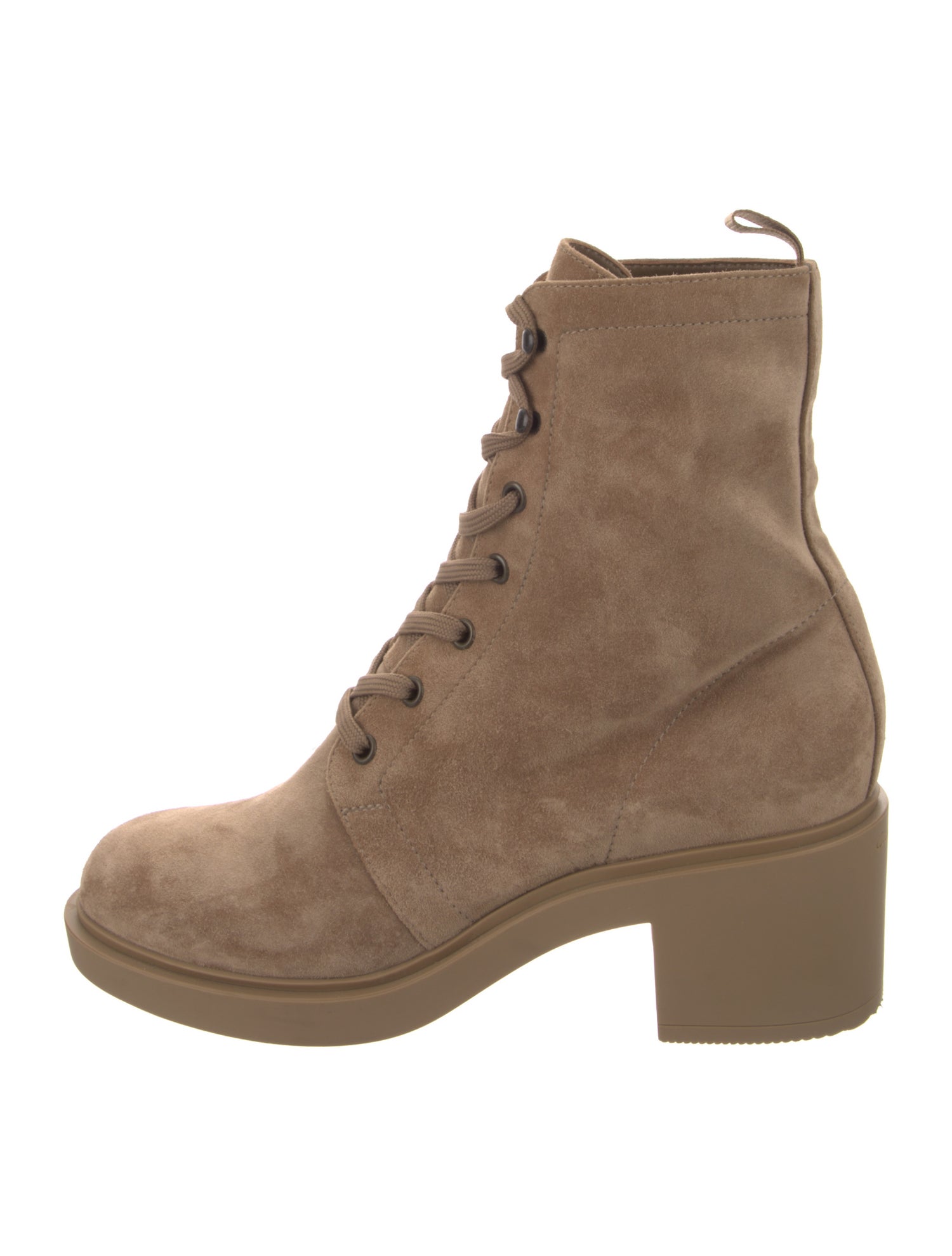 Gianvito Rossi Suede Combat Boots