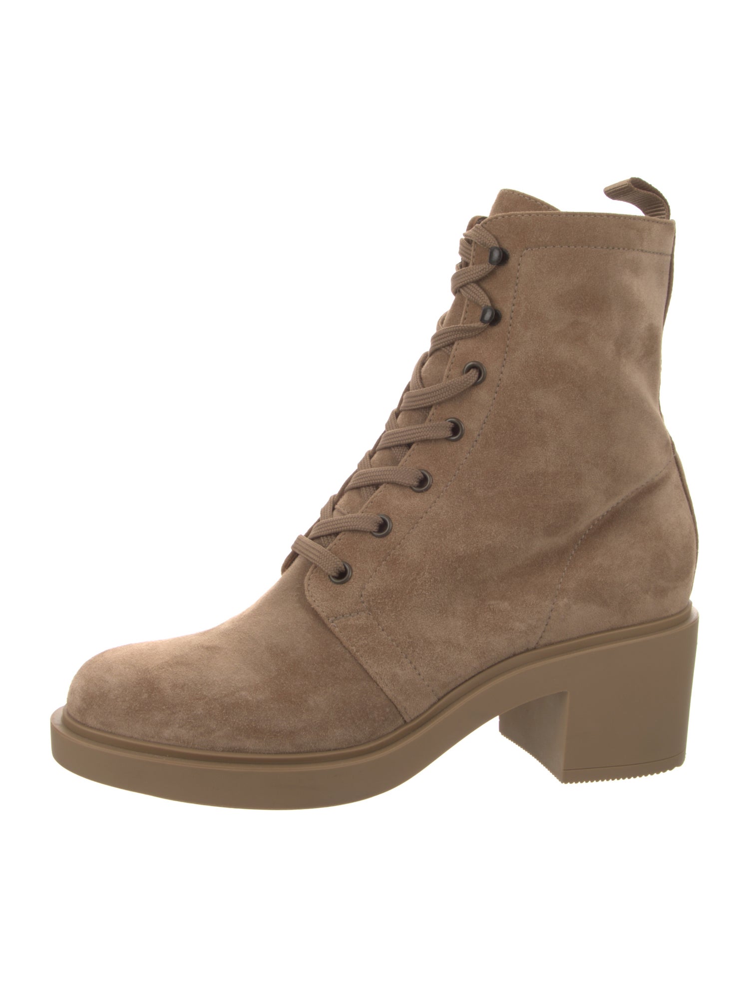Gianvito Rossi Suede Combat Boots