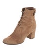 Gianvito Rossi Suede Lace-Up Boots