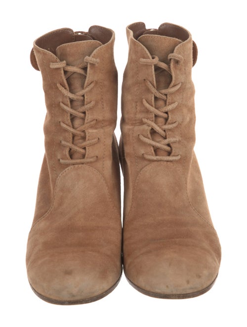 Gianvito Rossi Suede Lace-Up Boots