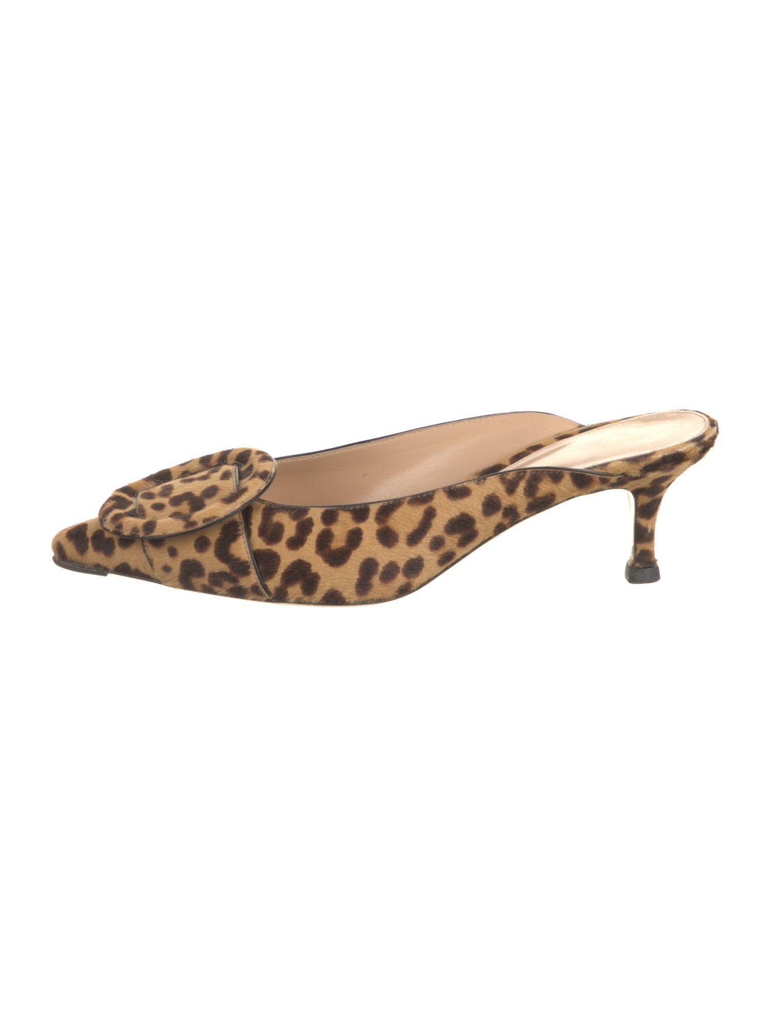 Gianvito Rossi Ponyhair Animal Print Mules