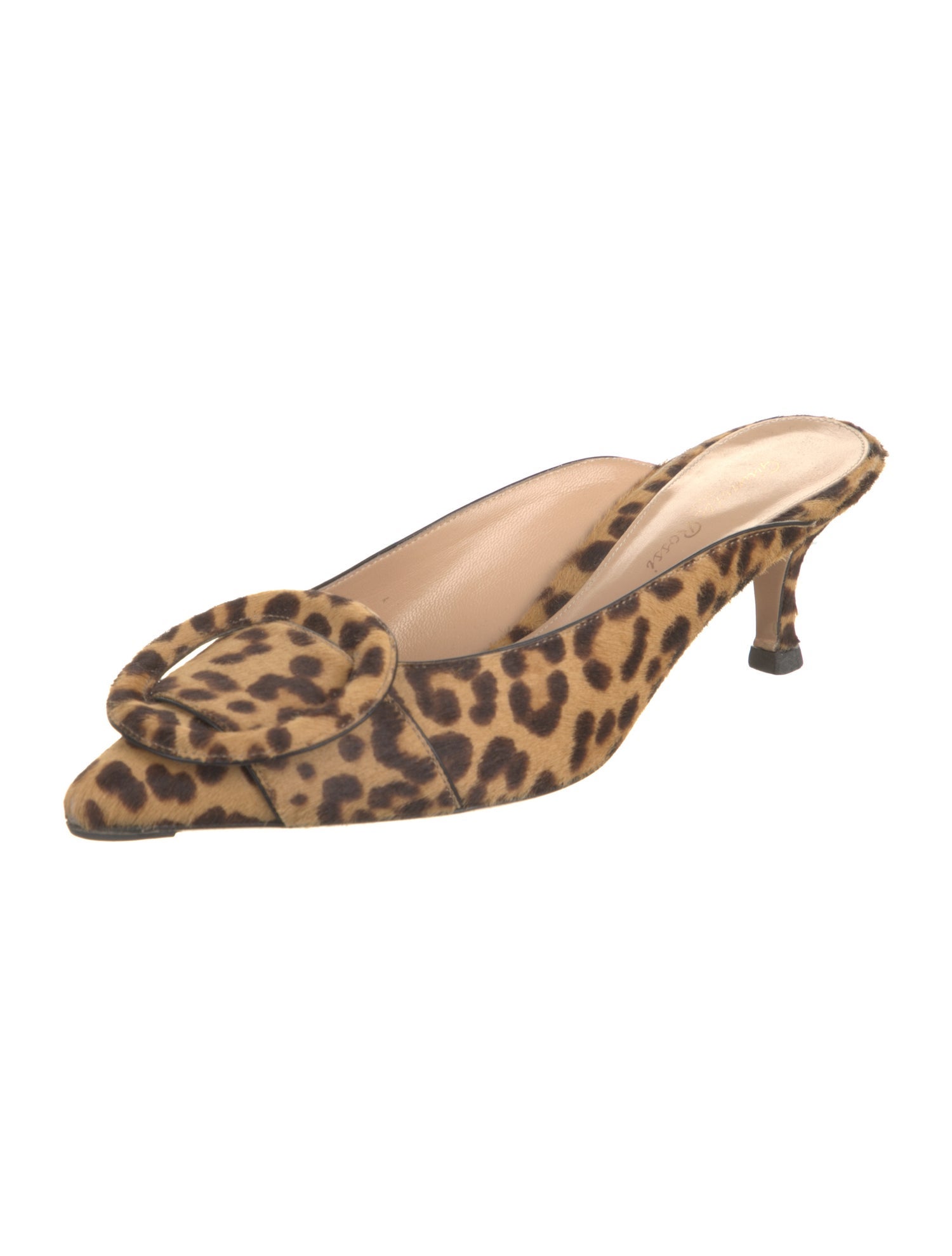 Gianvito Rossi Ponyhair Animal Print Mules