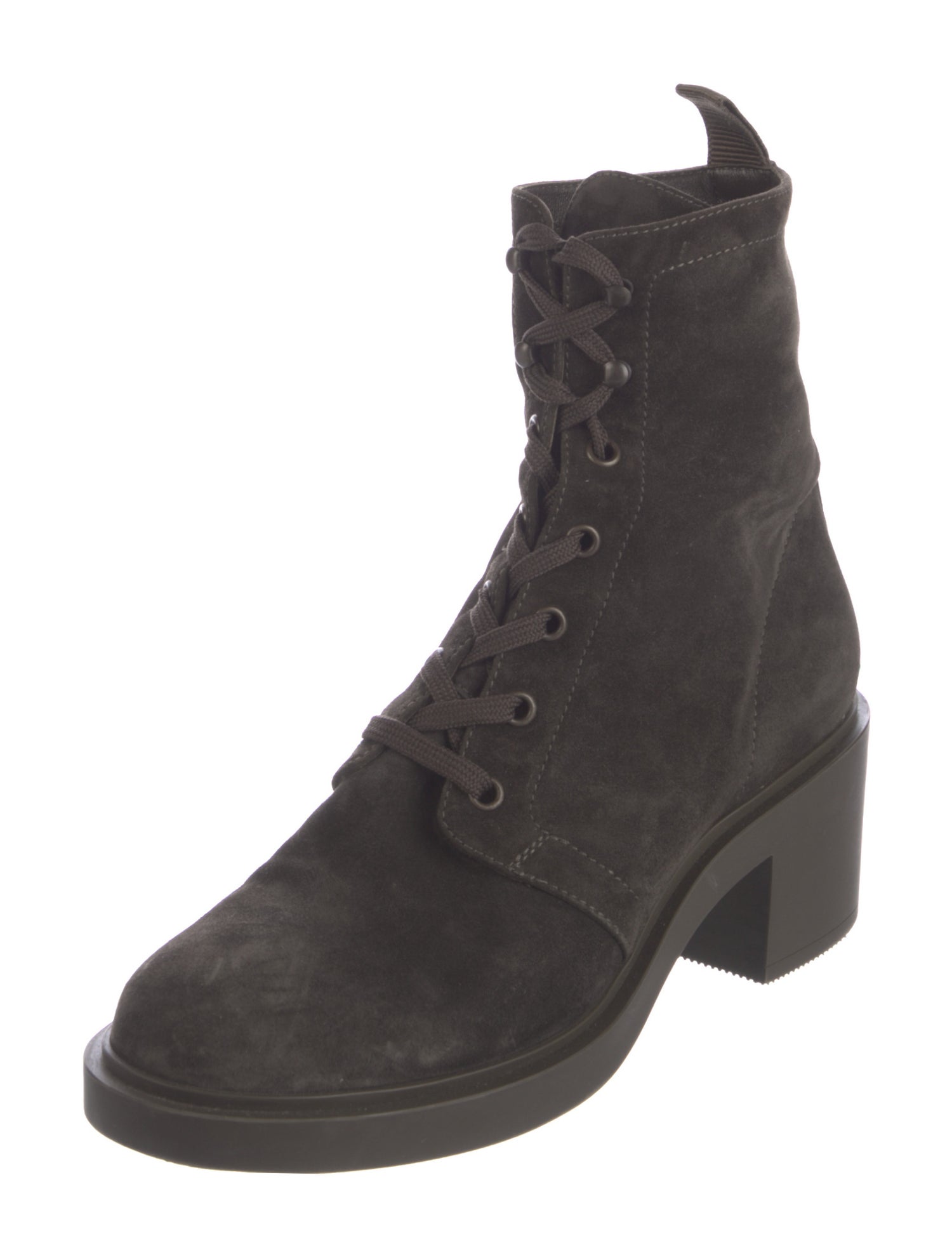 Gianvito Rossi Suede Combat Boots