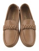 Gianvito Rossi Leather Braided Accents Loafers