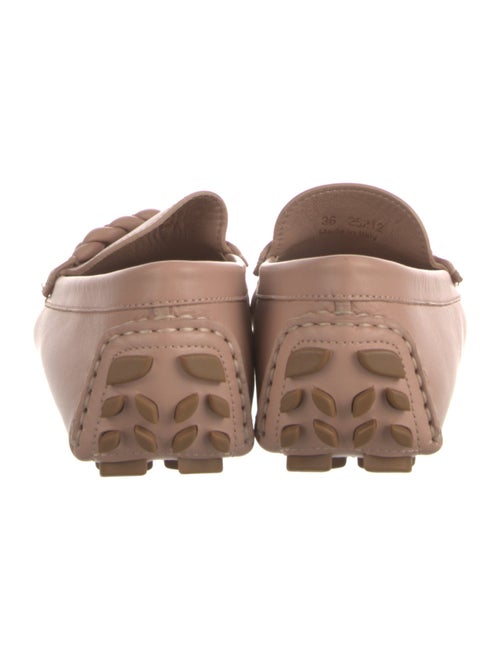 Gianvito Rossi Leather Braided Accents Loafers