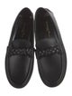 Gianvito Rossi Leather Braided Accents Loafers