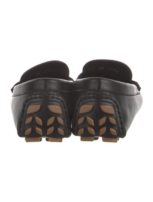 Gianvito Rossi Leather Braided Accents Loafers