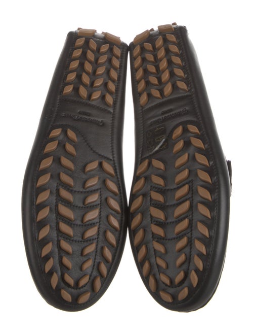 Gianvito Rossi Leather Braided Accents Loafers