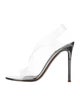 Gianvito Rossi PVC Leather Trim Embellishment Slingback Sandals