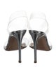 Gianvito Rossi PVC Leather Trim Embellishment Slingback Sandals