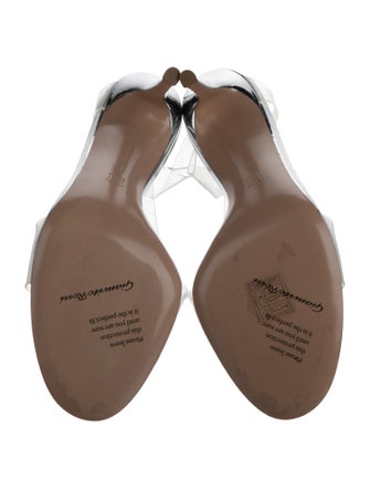 Gianvito Rossi PVC Leather Trim Embellishment Slingback Sandals