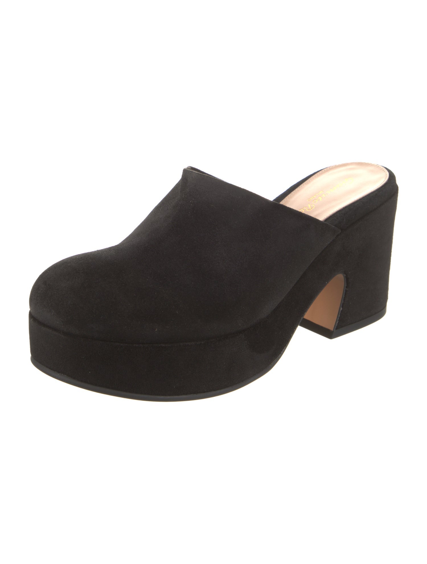 Gianvito Rossi Suede Leather Trim Embellishment Mules