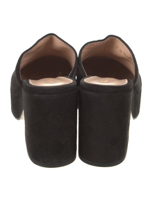 Gianvito Rossi Suede Leather Trim Embellishment Mules