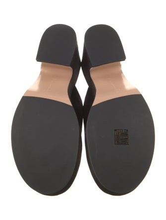 Gianvito Rossi Suede Leather Trim Embellishment Mules