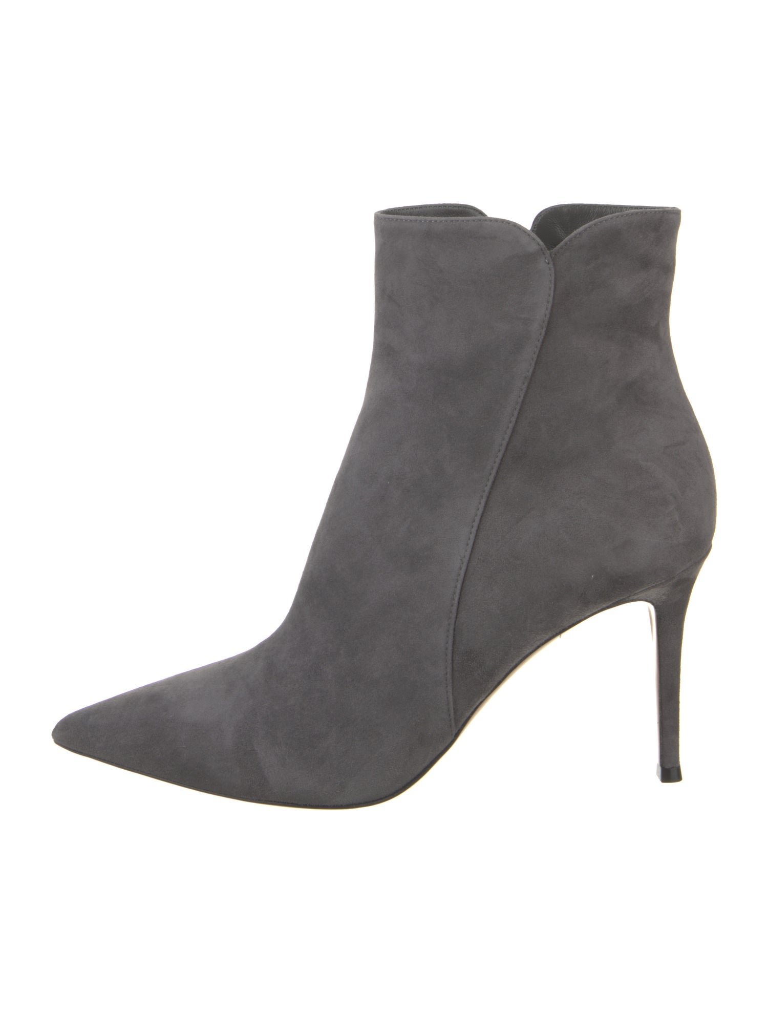 Gianvito Rossi Suede Leather Trim Embellishment Boots