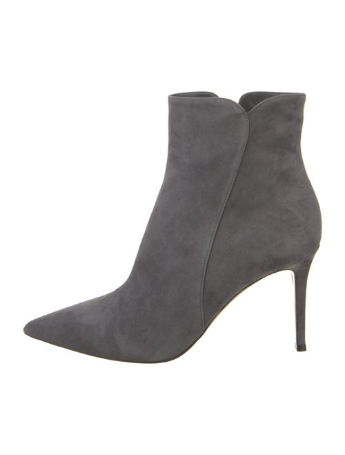 Gianvito Rossi Suede Leather Trim Embellishment Boots