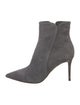 Gianvito Rossi Suede Leather Trim Embellishment Boots