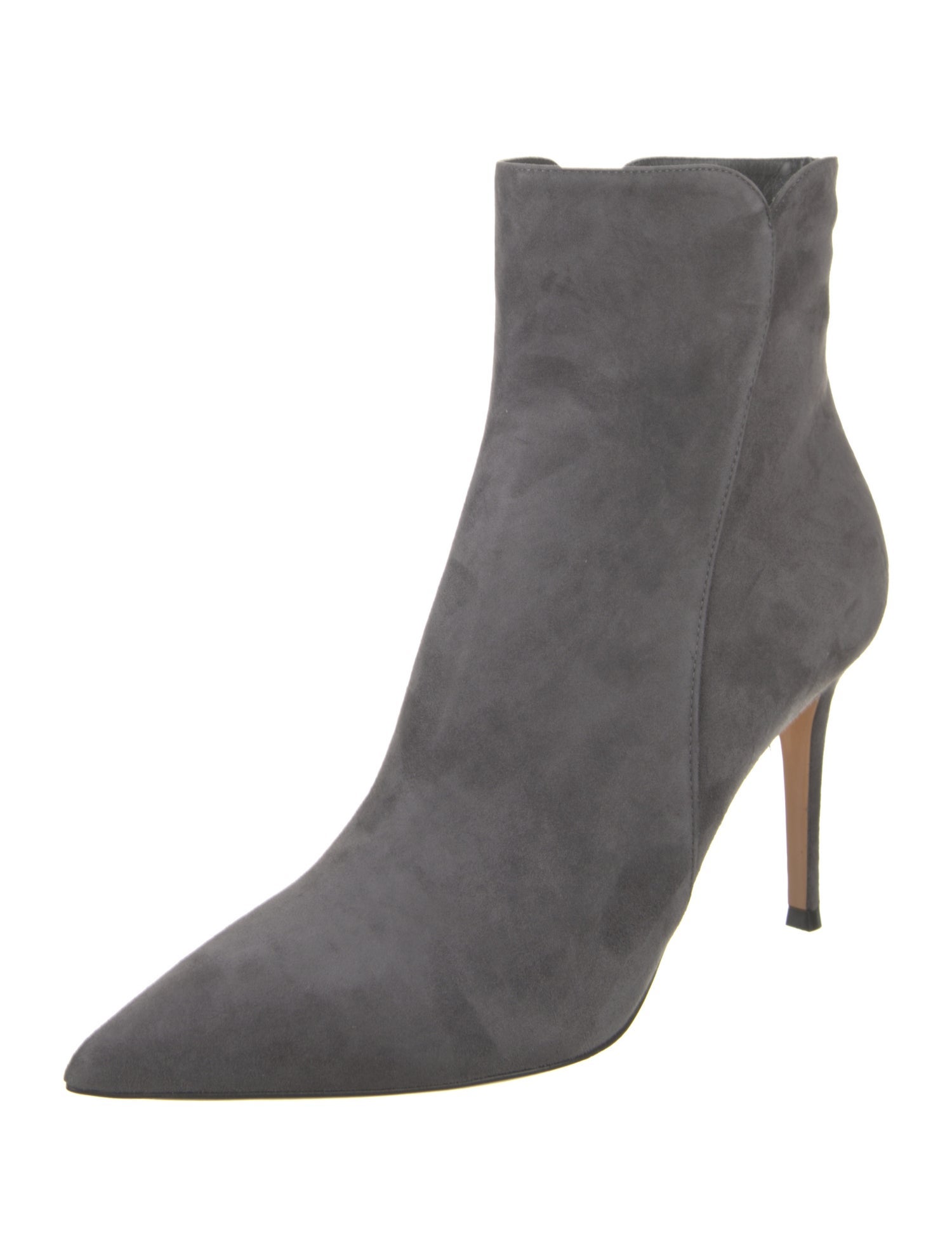 Gianvito Rossi Suede Leather Trim Embellishment Boots