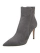 Gianvito Rossi Suede Leather Trim Embellishment Boots
