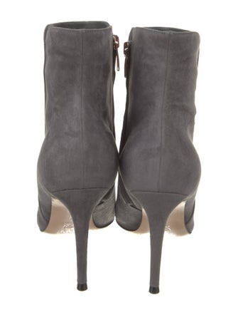 Gianvito Rossi Suede Leather Trim Embellishment Boots
