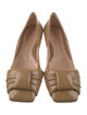 Gianvito Rossi Leather Pleated Accents Ballet Flats